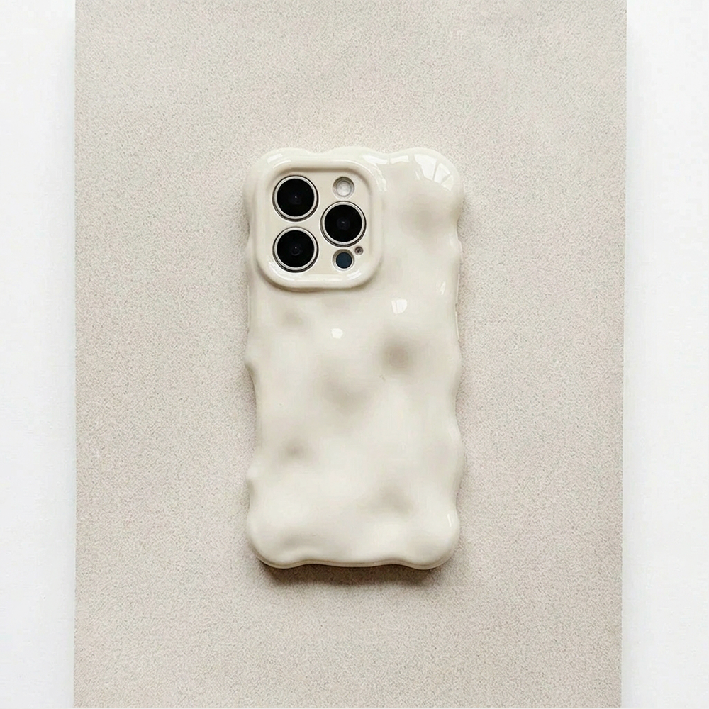 3D Bubble Phone Case - Cloud Dancer