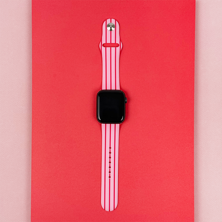 Cherry Stripe Apple Watch Strap