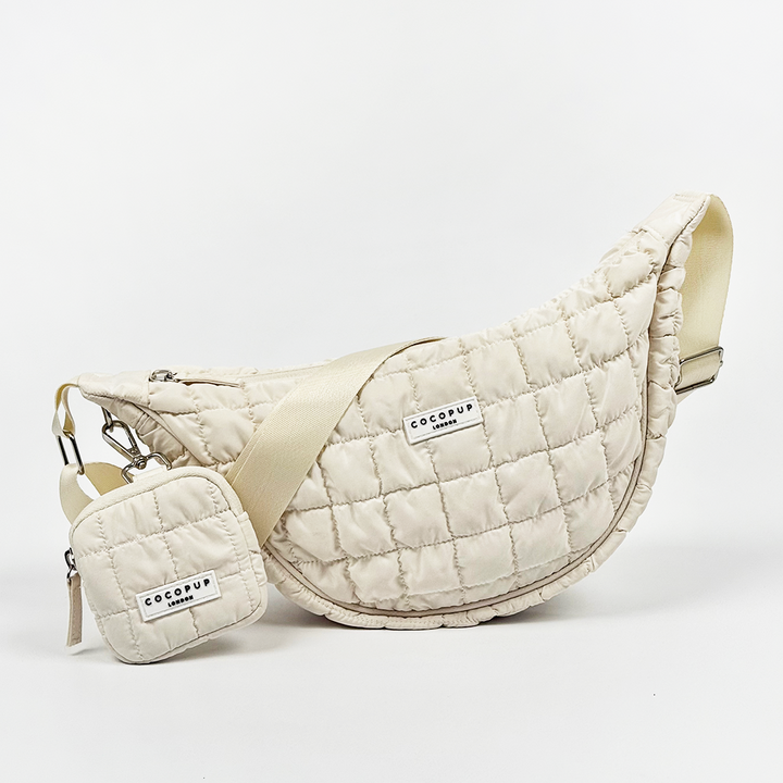 Crossbody Crescent Dog Walking Bag Bundle - Cloud