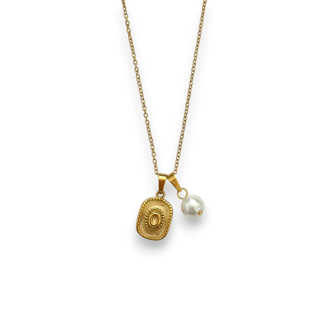 Cowgirl Hat & Pearl Necklace