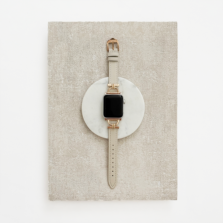 Vegan PU Leather Apple Watch Strap - Oat