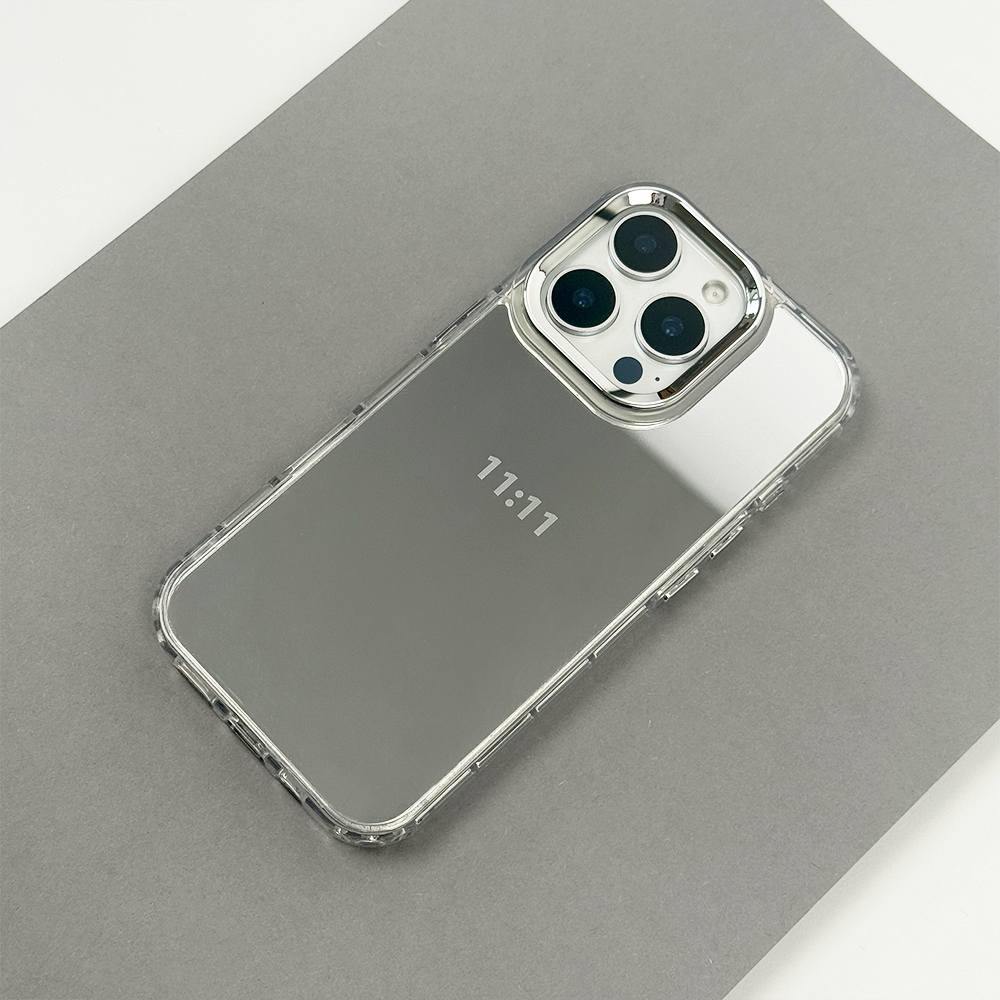 Mirror effect phone case with motivational slogan printed onto the mirror.