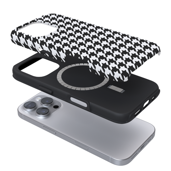 Tough MagSafe® Phone Case - Monochrome Houndstooth