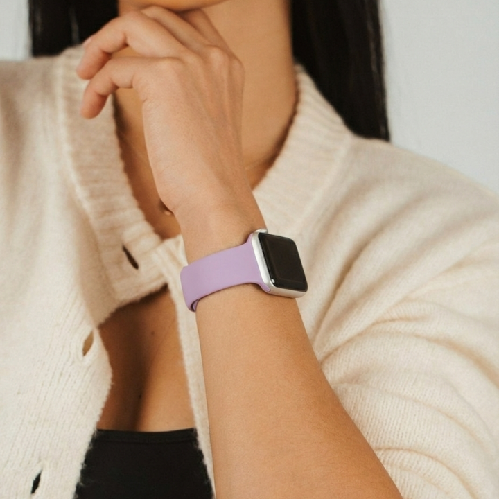 Close up of NAKD Watch Strap Lavender Lilac