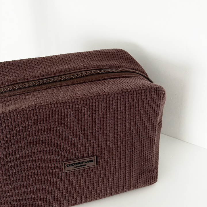 Waffle Makeup Bag - Chocolate