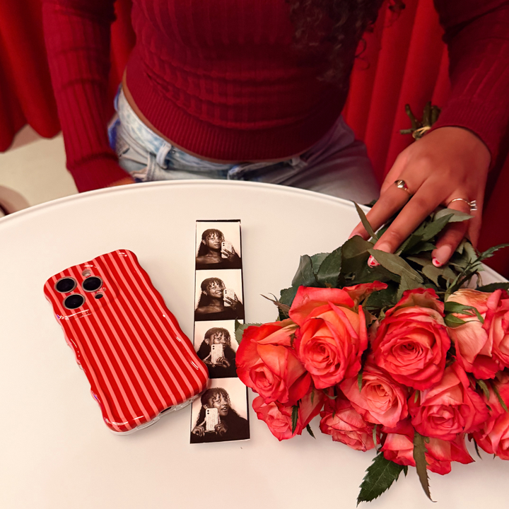 Wavy Phone Case - Mulberry Stripes