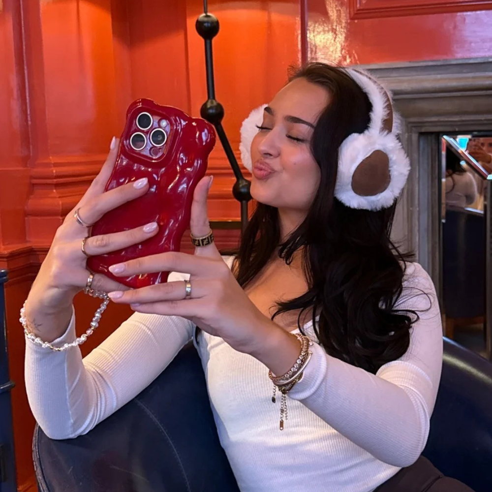 3D Bubble Phone Case - Cherry