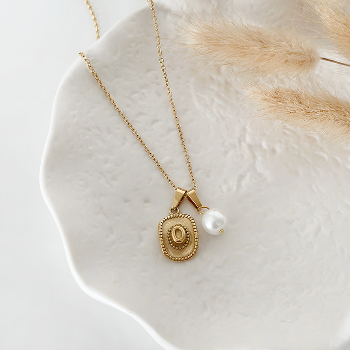 Cowgirl Hat & Pearl Necklace