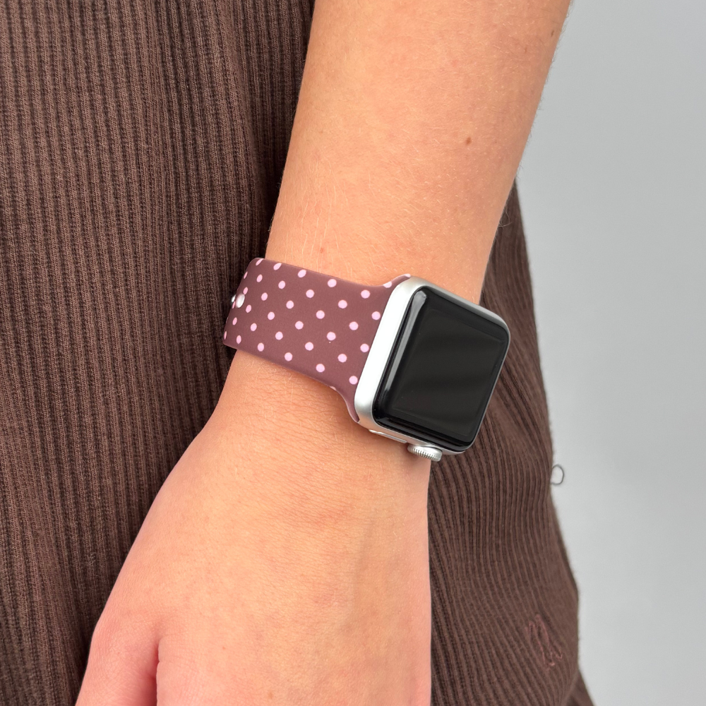Brown Polka Dot Apple Watch Strap