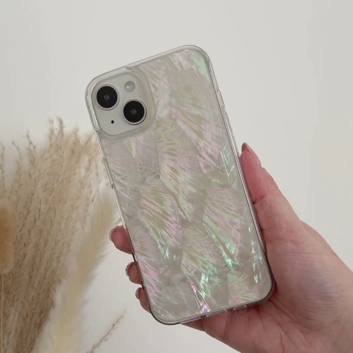 Real Natural Shell Phone Case - White