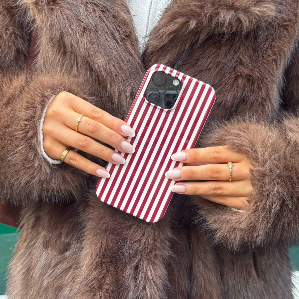 Tough Phone Case - Cherry Red Stripe