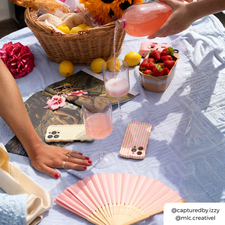Wavy Phone Case - Butter Blush Polka Dot