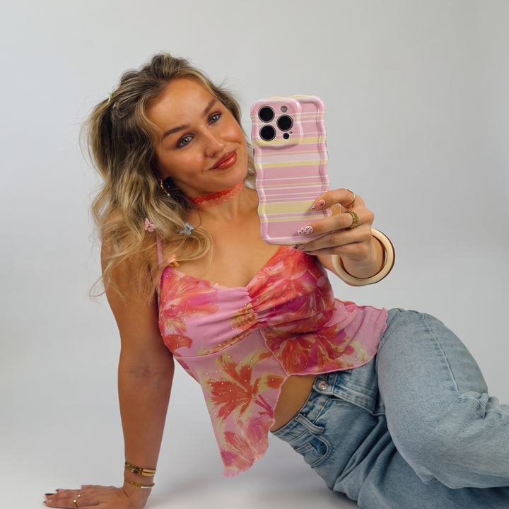 Wavy Phone Case - Retro Stripes Ashley
