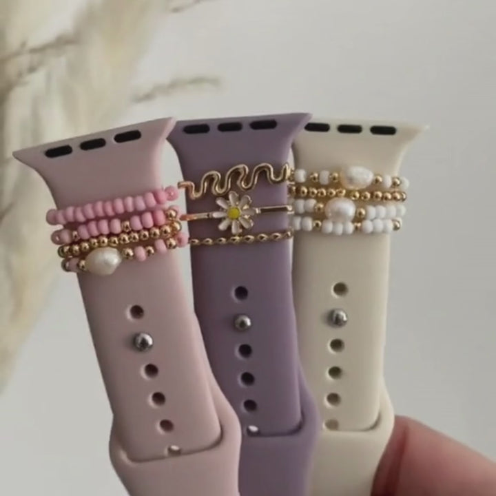 Watch Strap Charm Pack - Gold Smiley Sun